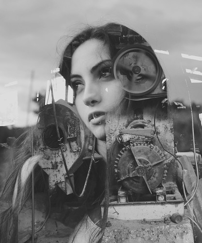 Lady with gears in her